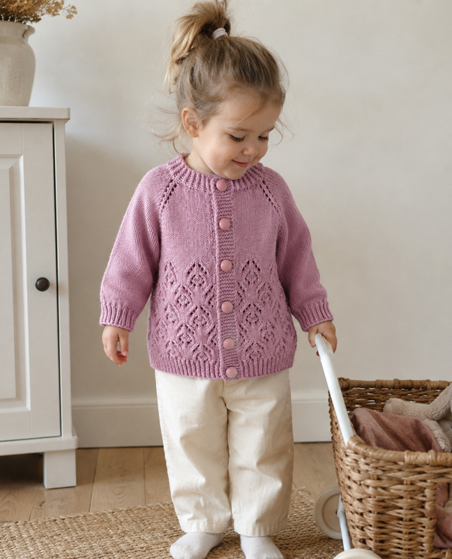 Brombær cardigan